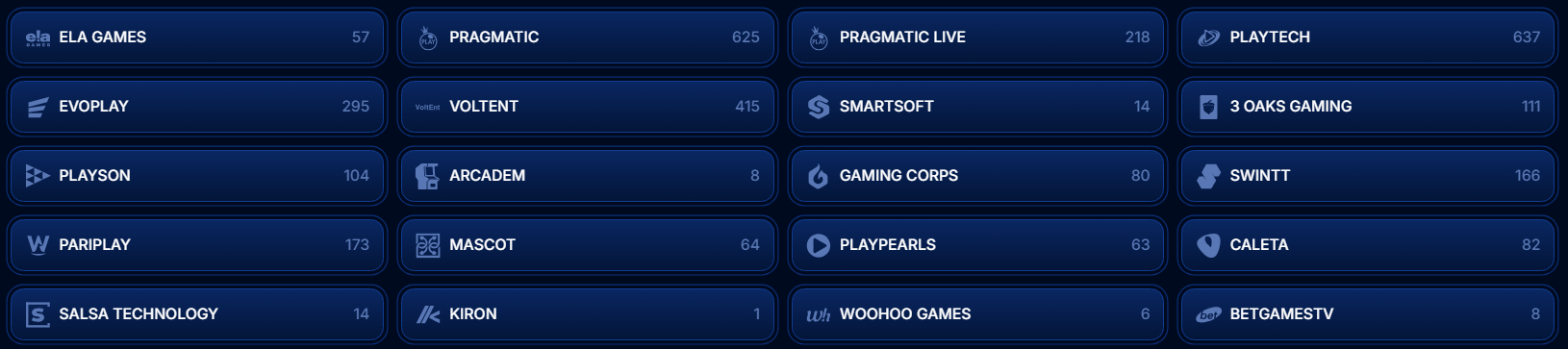 Boomerang Bet Casino Spieleentwickler