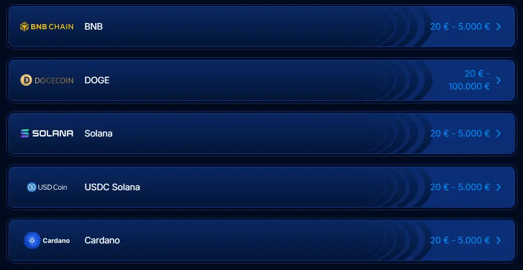 Boomerang Bet Casino Zahlungsmethoden